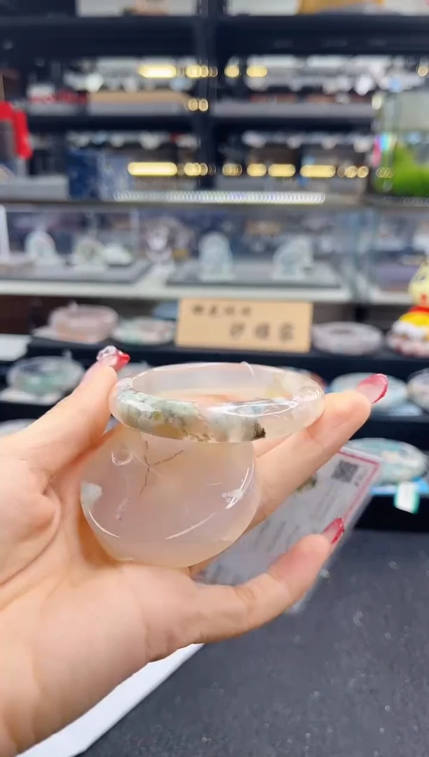 未镶嵌手镯石英质玉52--53圈口（赠品镯心）694510