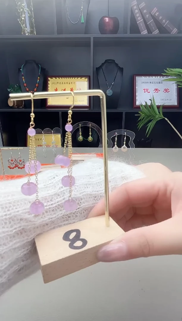 未镶嵌耳钉玛瑙/玉髓x05