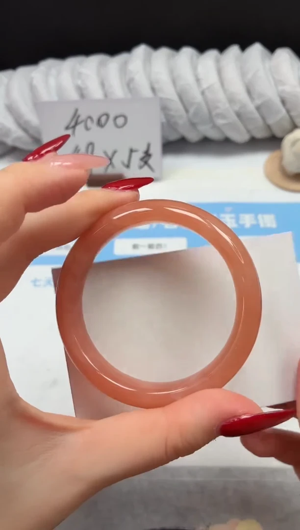 未镶嵌手镯石英质玉114/桃花52.9