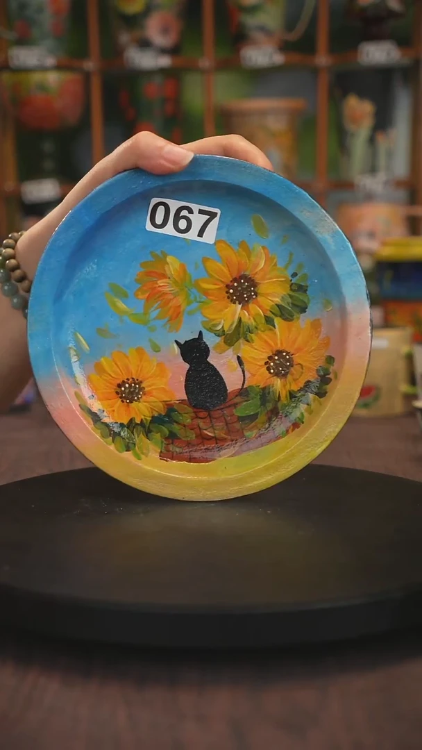 紫砂油画手绘釉下彩067