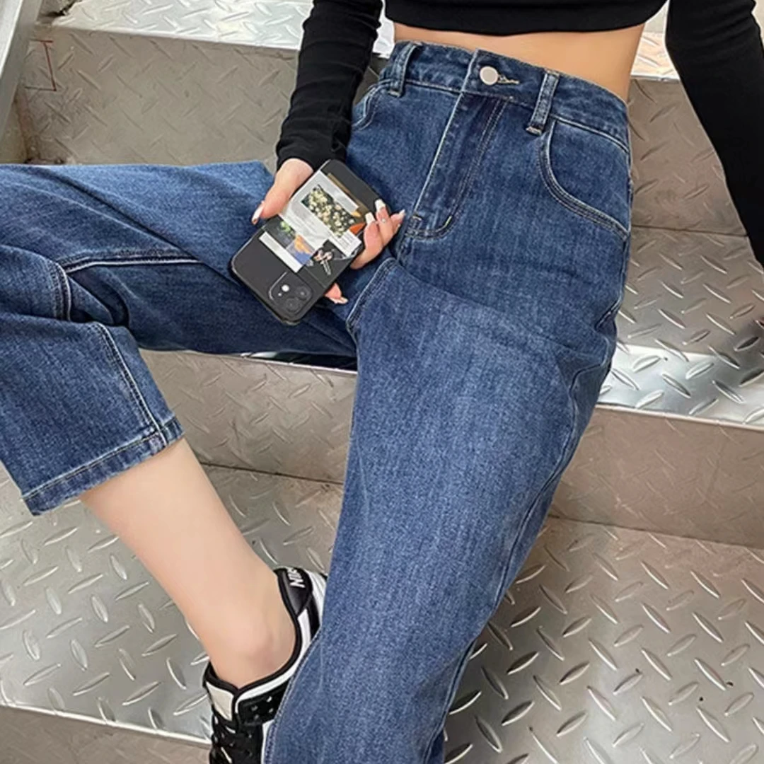 【艾萱萱】W008款小个子女款老爹裤女图片与实物不符约101