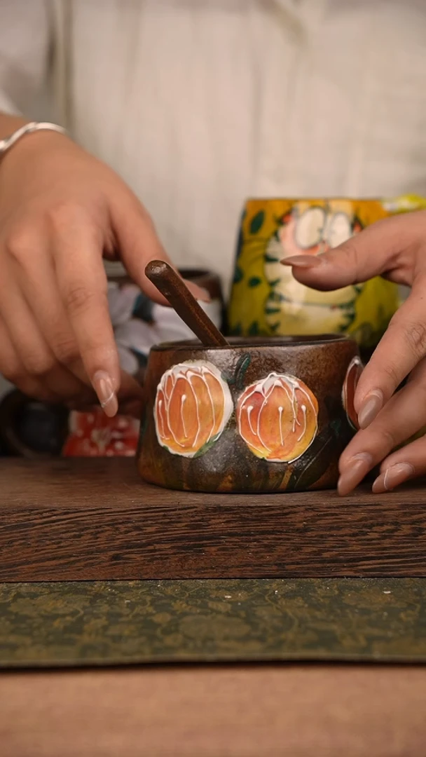 摆件泥垚手作 景德镇手工手绘器物