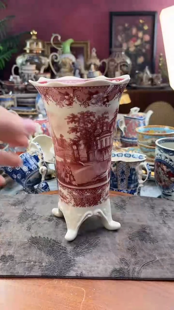 瓷欧洲名画 花瓶 25cm