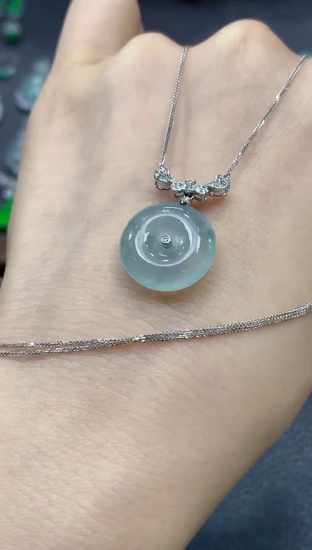 套链18K金镶嵌翡翠b7