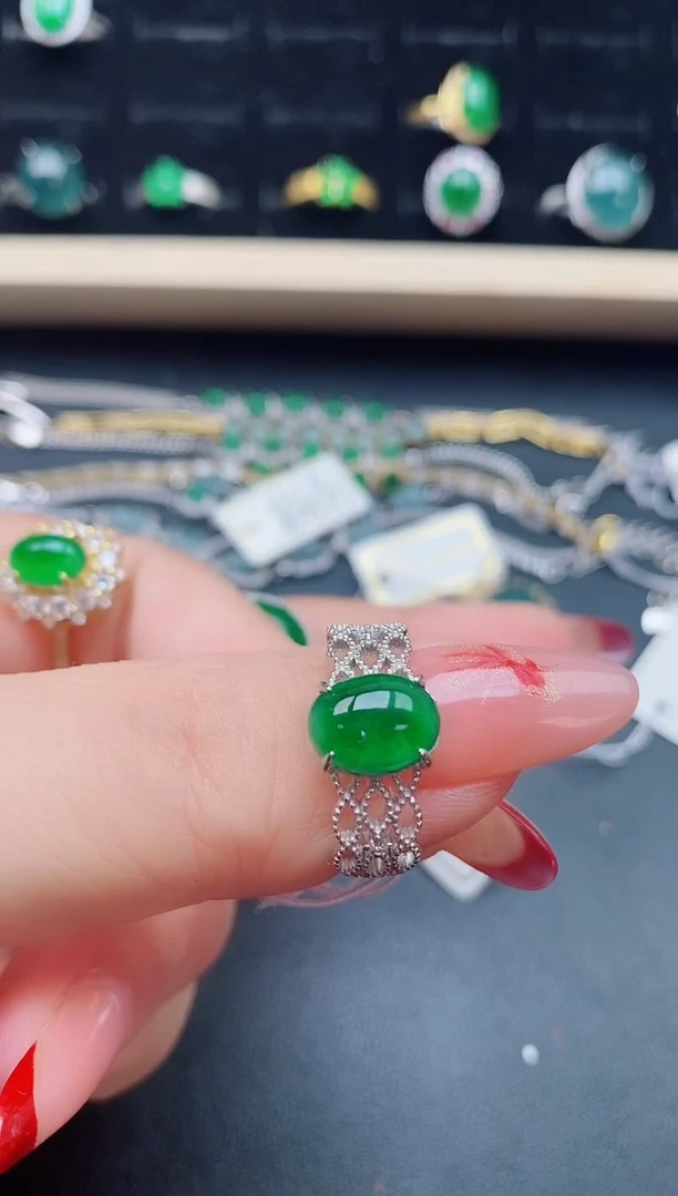 【闪购商品】翡翠戒指银S925镶嵌321321