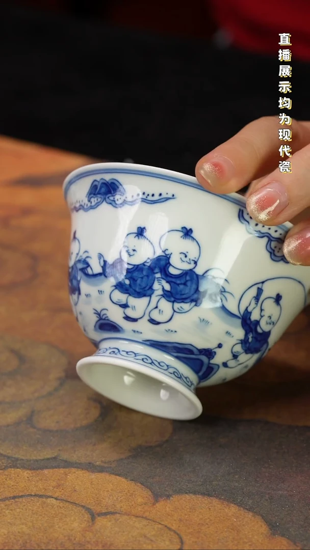 景德镇手工手绘青花杯