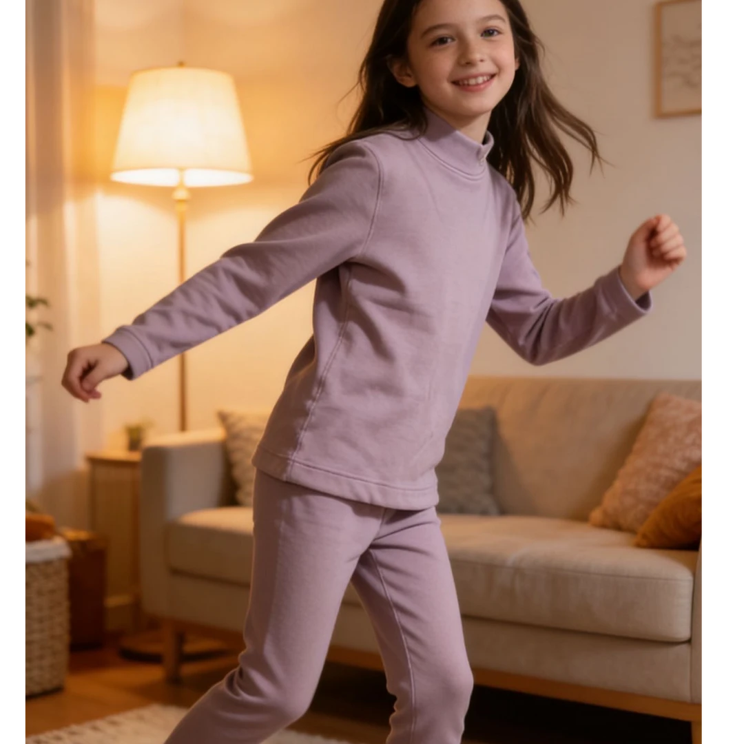 84385高端专享秋冬季打底衫粉紫（上衣）