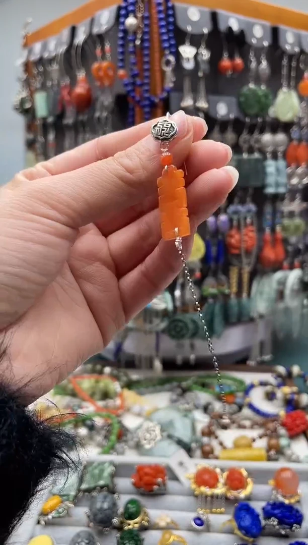 【闪购商品】翡翠耳饰银S925镶嵌饰品