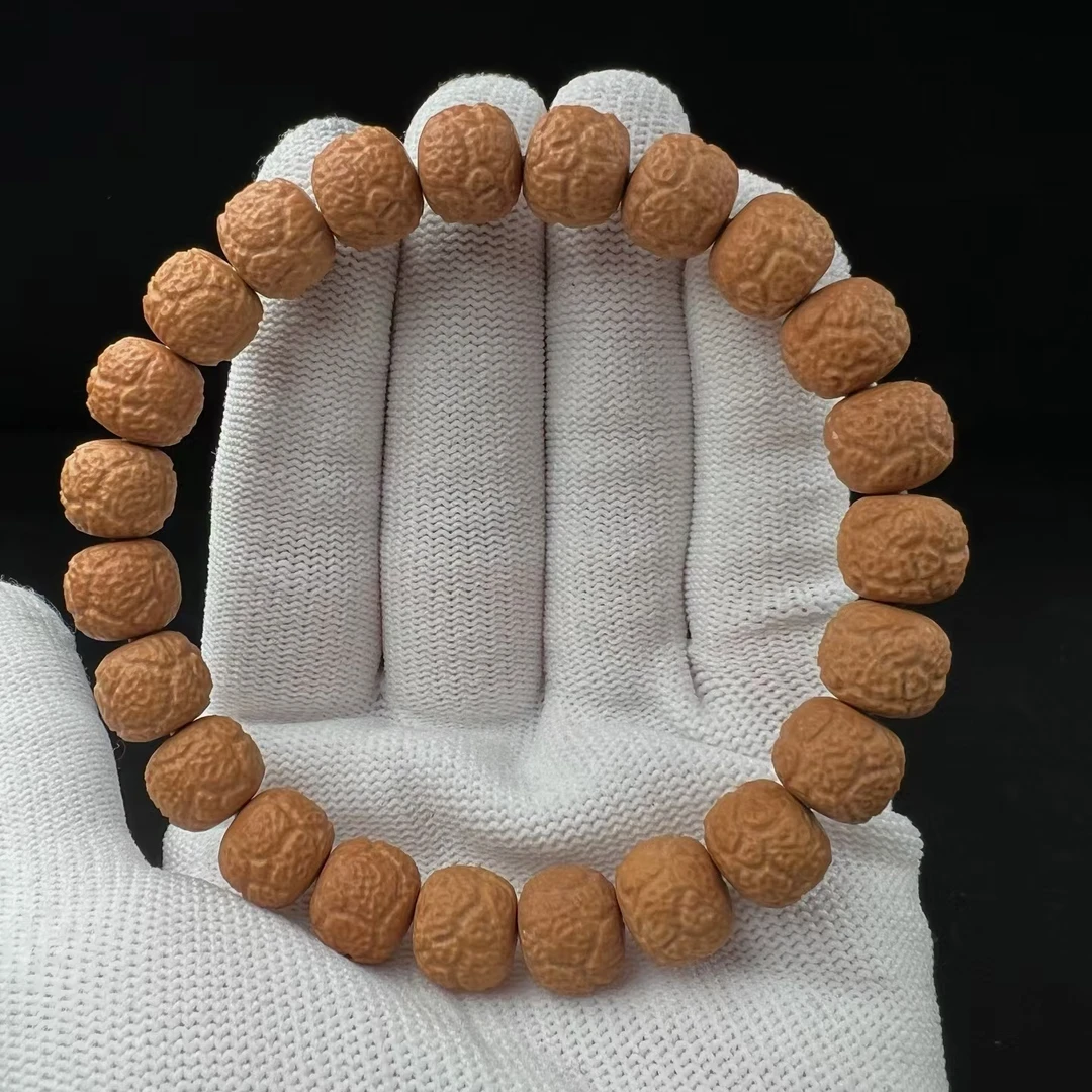 臻盈出品-全品饕餮无暇原皮原色毕业级猴头核桃文玩手串