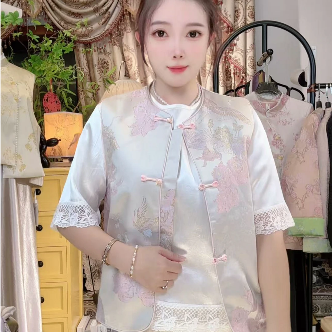 新中式马甲坎肩小背心女装夏季复古国风盘扣春秋外搭马夹上衣