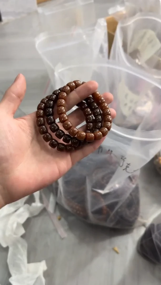 【闪购商品】菩提手串未镶嵌黑金巧克力直切菩提