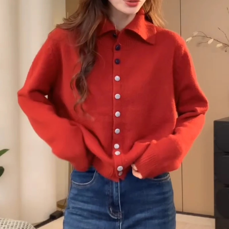 【惬意时光】冬季新款时尚新款时尚洋气百搭针织上衣LK2508225