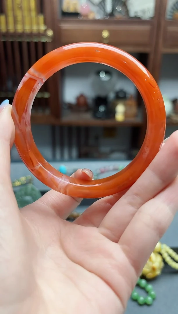 【闪购商品】南红玛瑙手镯未镶嵌南红手镯61+*1 JMC