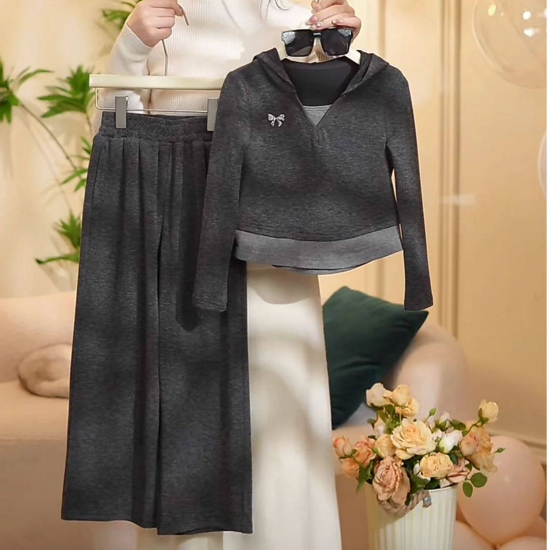 女童2025春季时尚韩版运动休闲百搭套装