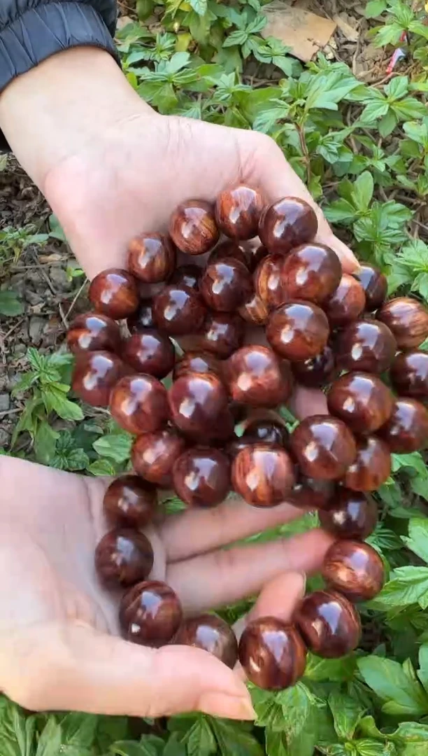 黄花梨/降香黄檀A025全紫料2.0圆珠手串268多样性发一