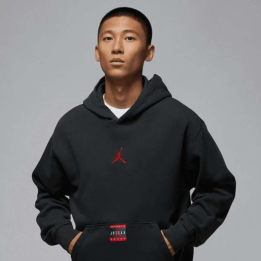 Nike/耐克官方正品 Air Jordan男女款黑色运动连帽卫衣HV5046-045