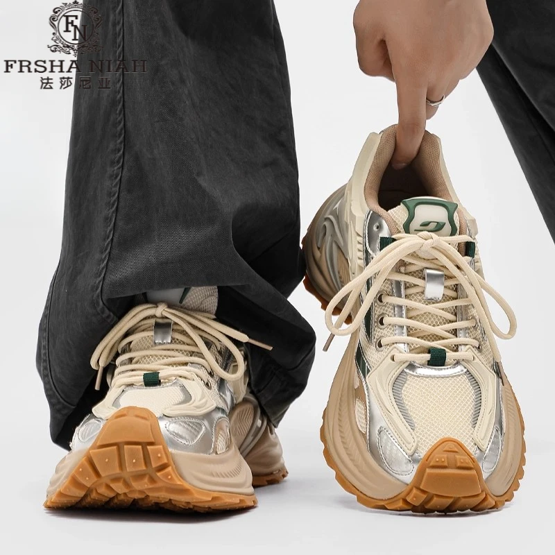 法莎尼亚青少年老爹男款秋季新款透气厚底秋季厚底老爹运动鞋