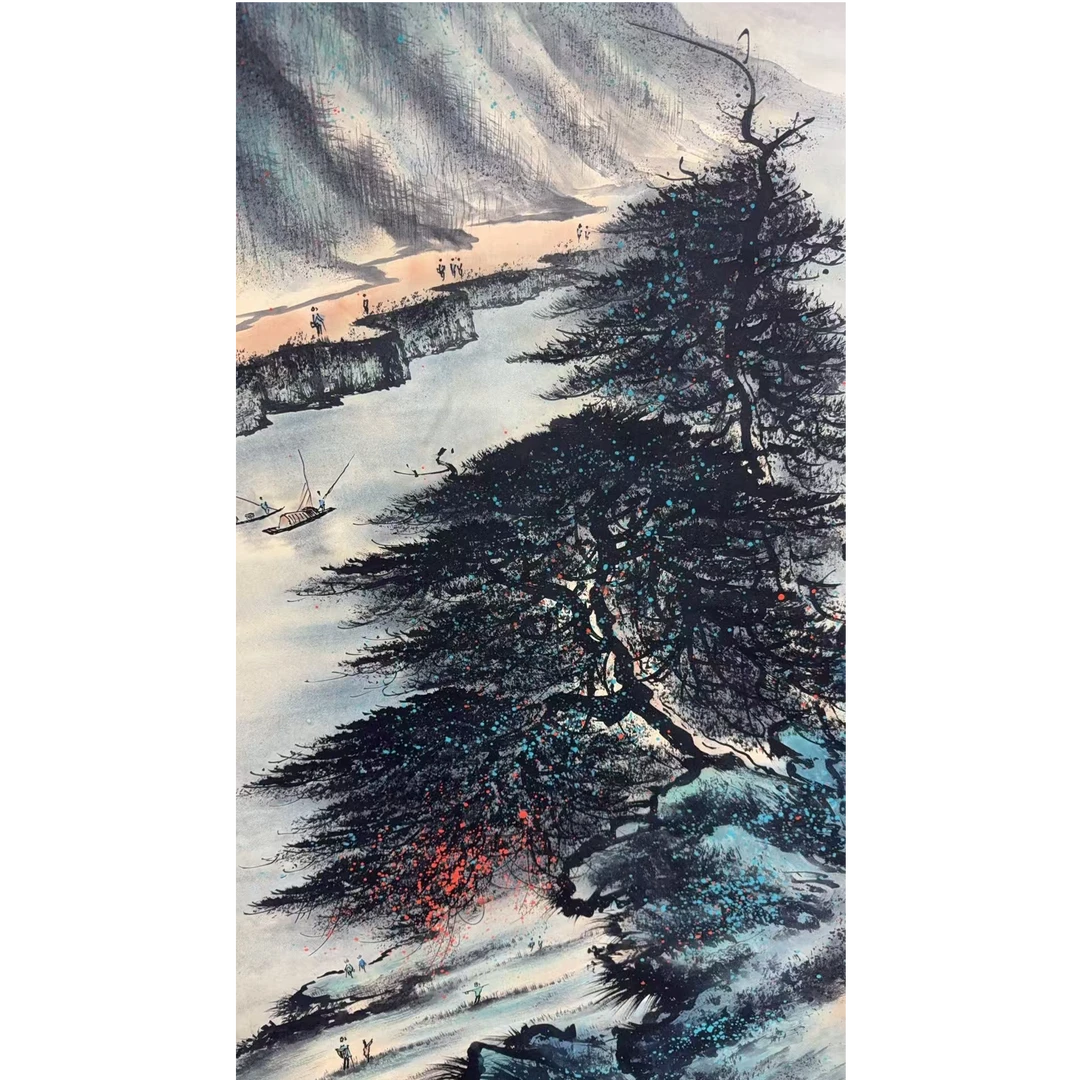 黎老款 山水立轴 135 65 7.8平尺