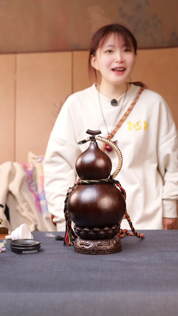 1128号链接精品大漆葫芦现货现发[一物一拍]2不包含莲花底座