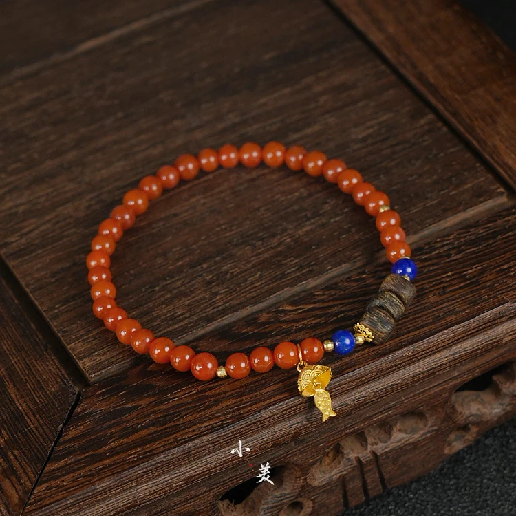 18K金南红沉香手串（多样性发货）G90510