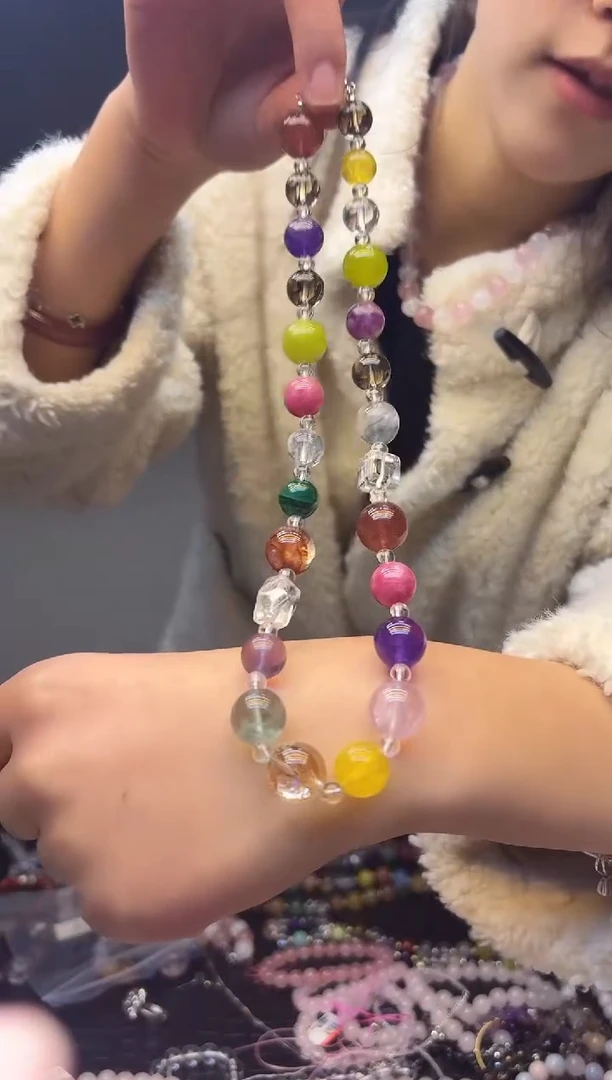水晶摆件未镶嵌天然多宝项链
