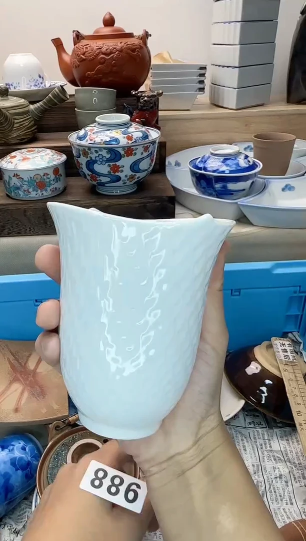 茶杯紫砂梅森杯子  陶艺中古瓷器全场满18米包邮