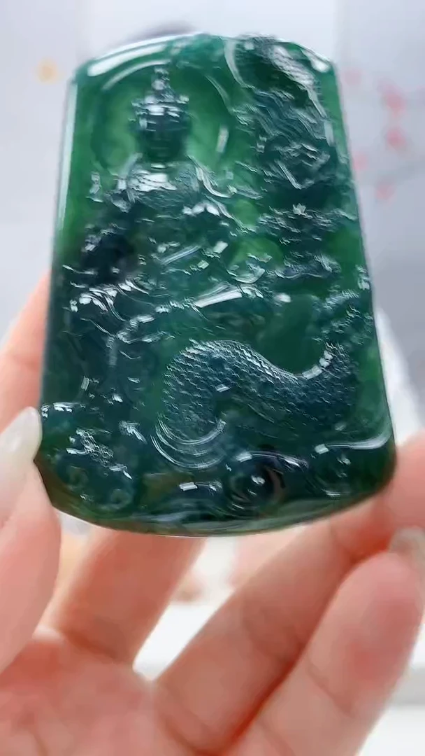 定制翡翠未镶嵌4917lr- 毛货挂件95