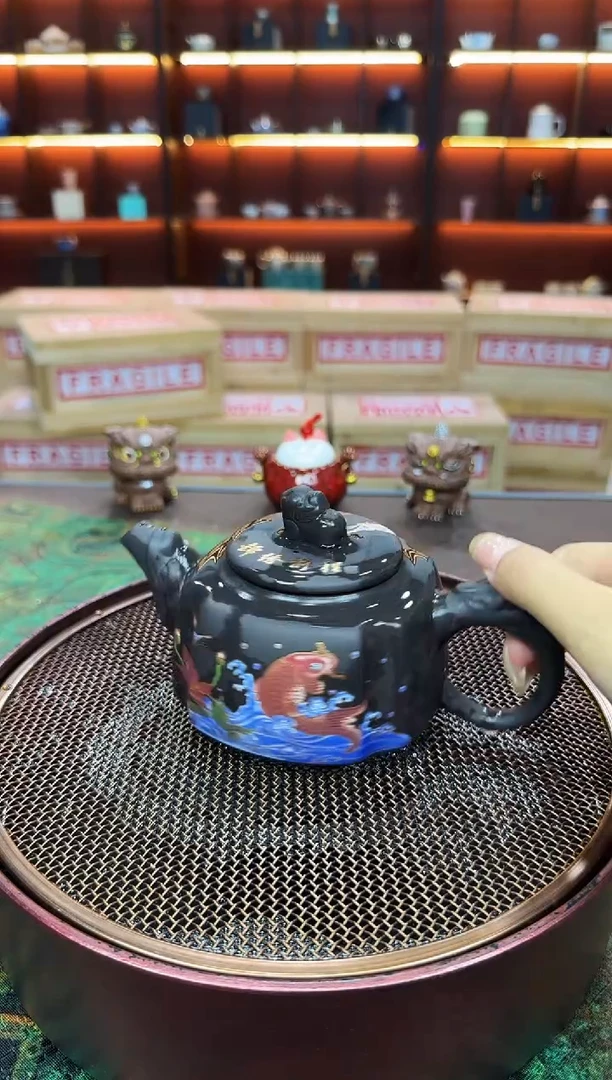 紫砂-遇热变色鱼跃龙门