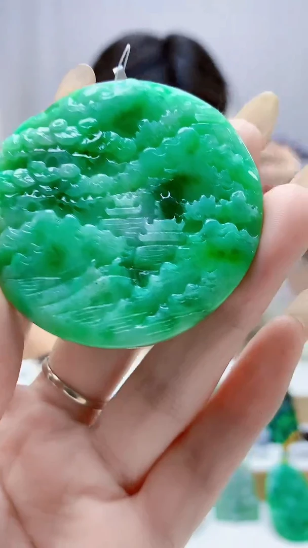 未镶嵌定制翡翠4688DD-毛货山水119