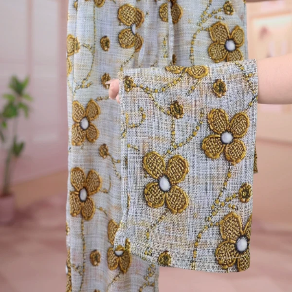 2025新款长裤“夕晖曛”基础款轻职风松紧腰阔腿裤可外穿薄夏直筒裤