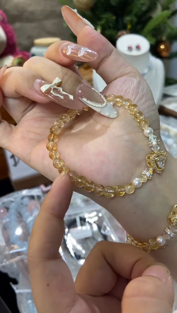 水晶手串未镶嵌孤品捡漏均匀瑕疵介意勿拍