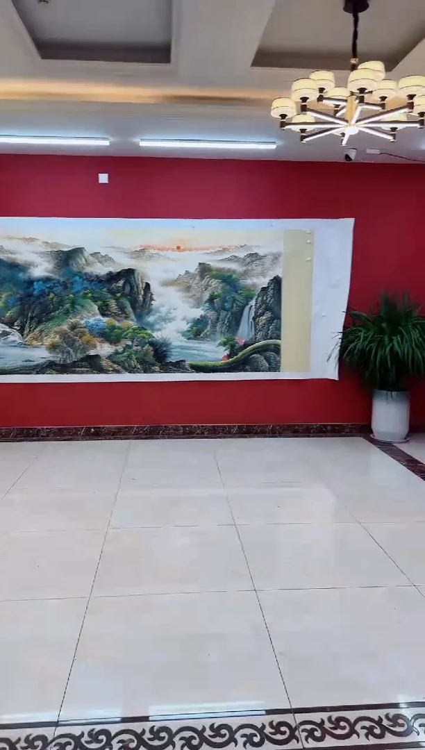 国画陈松芳《大尺幅》横幅带证书带礼盒