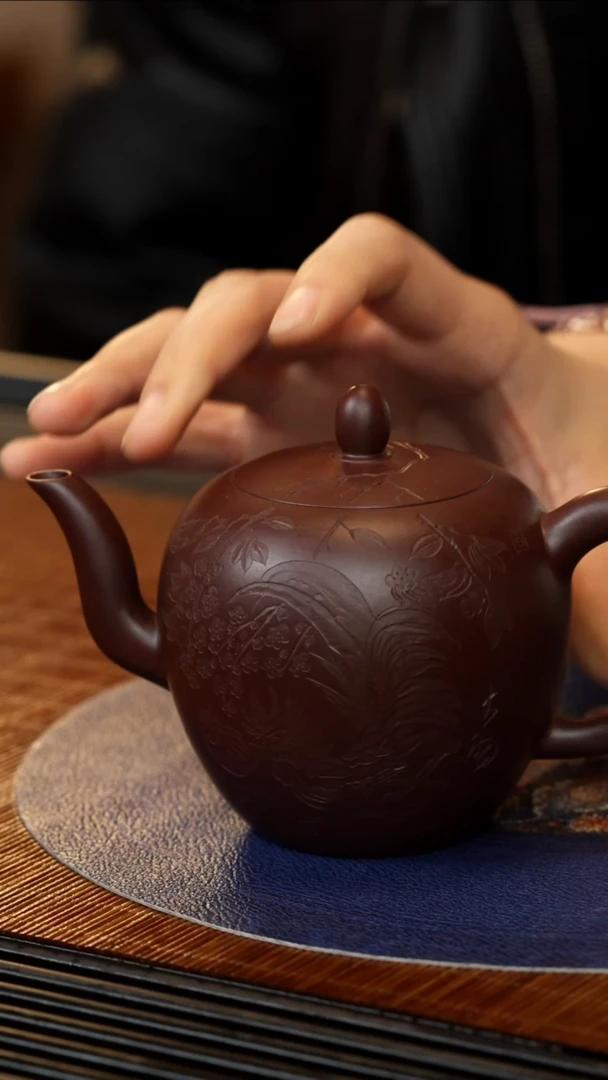 【闪购商品】紫砂茶壶WYS 紫袍玉砂 美人肩 200cc