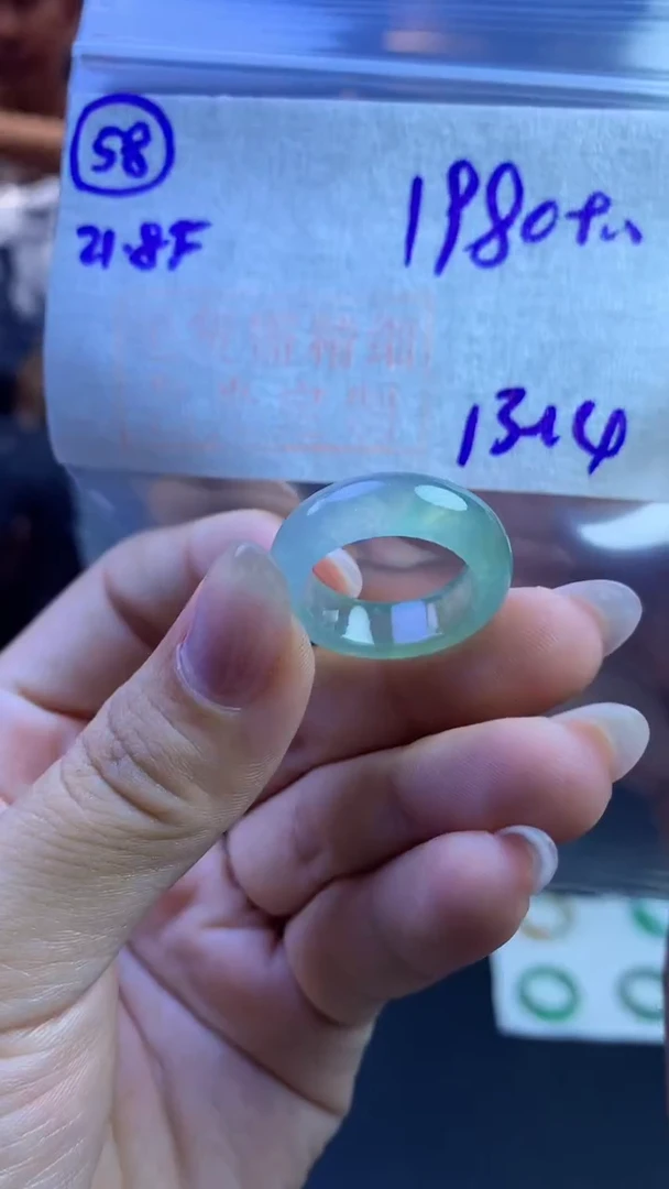 定制翡翠未镶嵌毛货需精细抛光58号1990元13-14圈