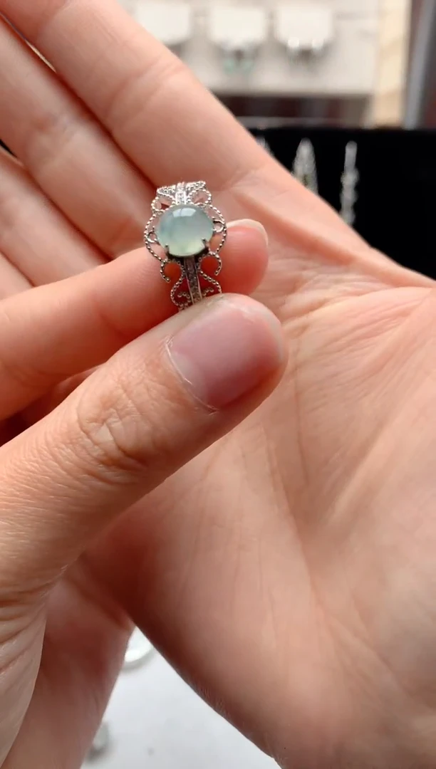 【闪购商品】翡翠戒指银S925镶嵌1号