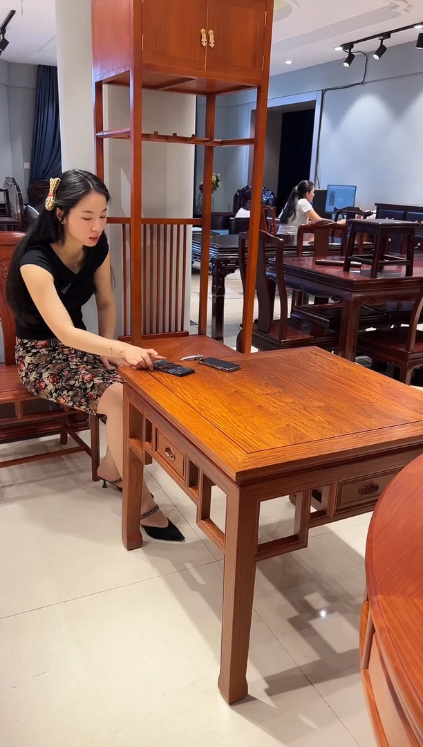 花梨木类成套家具小方桌大果紫檀
