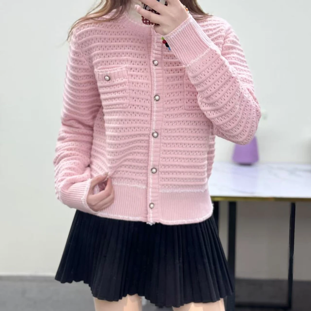 100%绵羊毛小香风时尚百搭气质女式羊毛衫24DAK1101