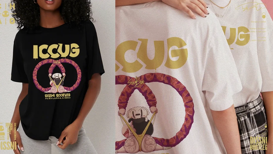 【小新与古家联名款三角搞笑系列】夏季重磅字母潮牌宽松短袖J1105