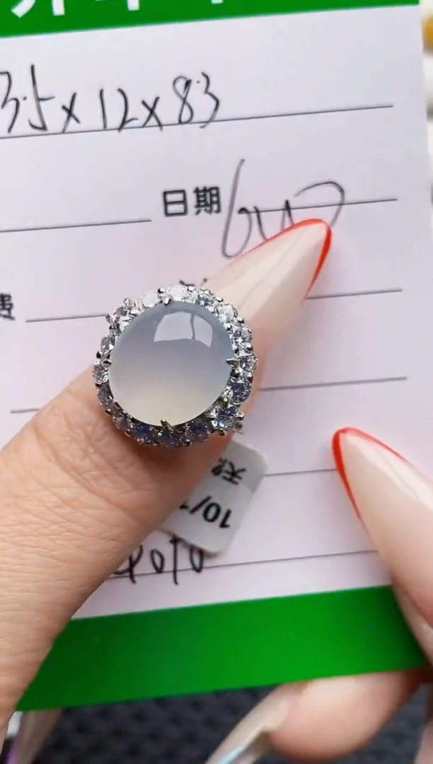 银S925镶嵌戒指翡翠恒****?4090