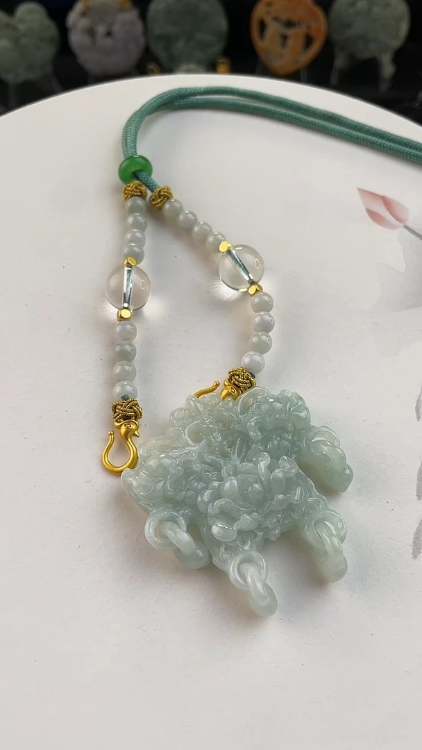 翡翠未镶嵌颈饰2513手工定制默认微瑕主播介绍为准