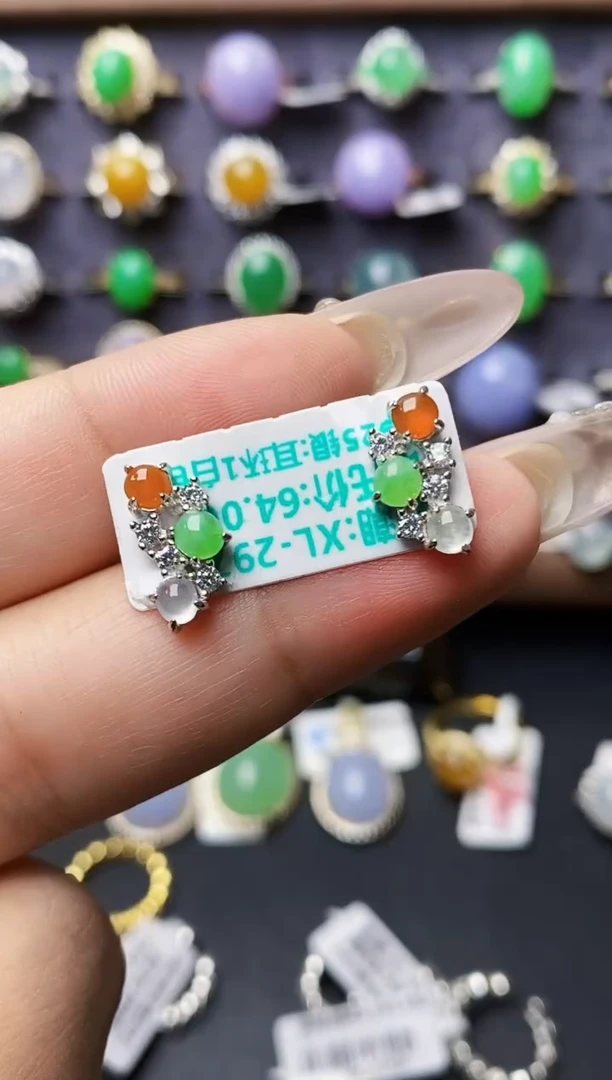 银S925镶嵌戒指翡翠1346