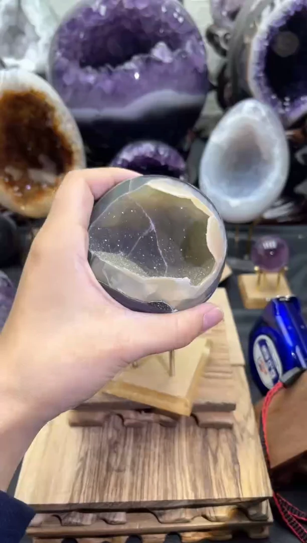 未镶嵌大型摆件（非配饰）紫晶301号开口笑