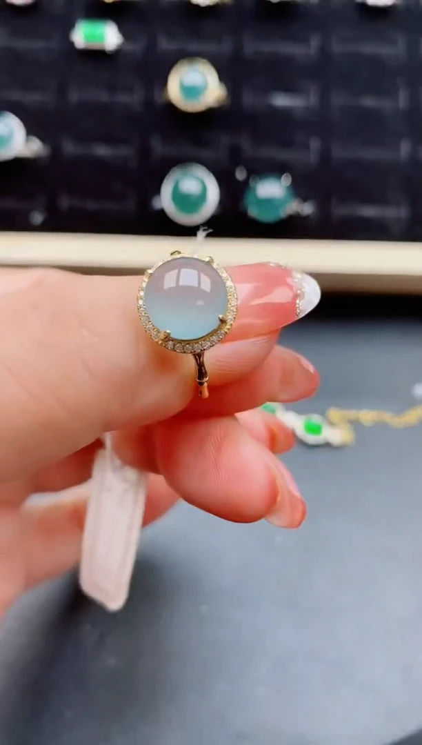 【闪购商品】翡翠戒指银S925镶嵌12121