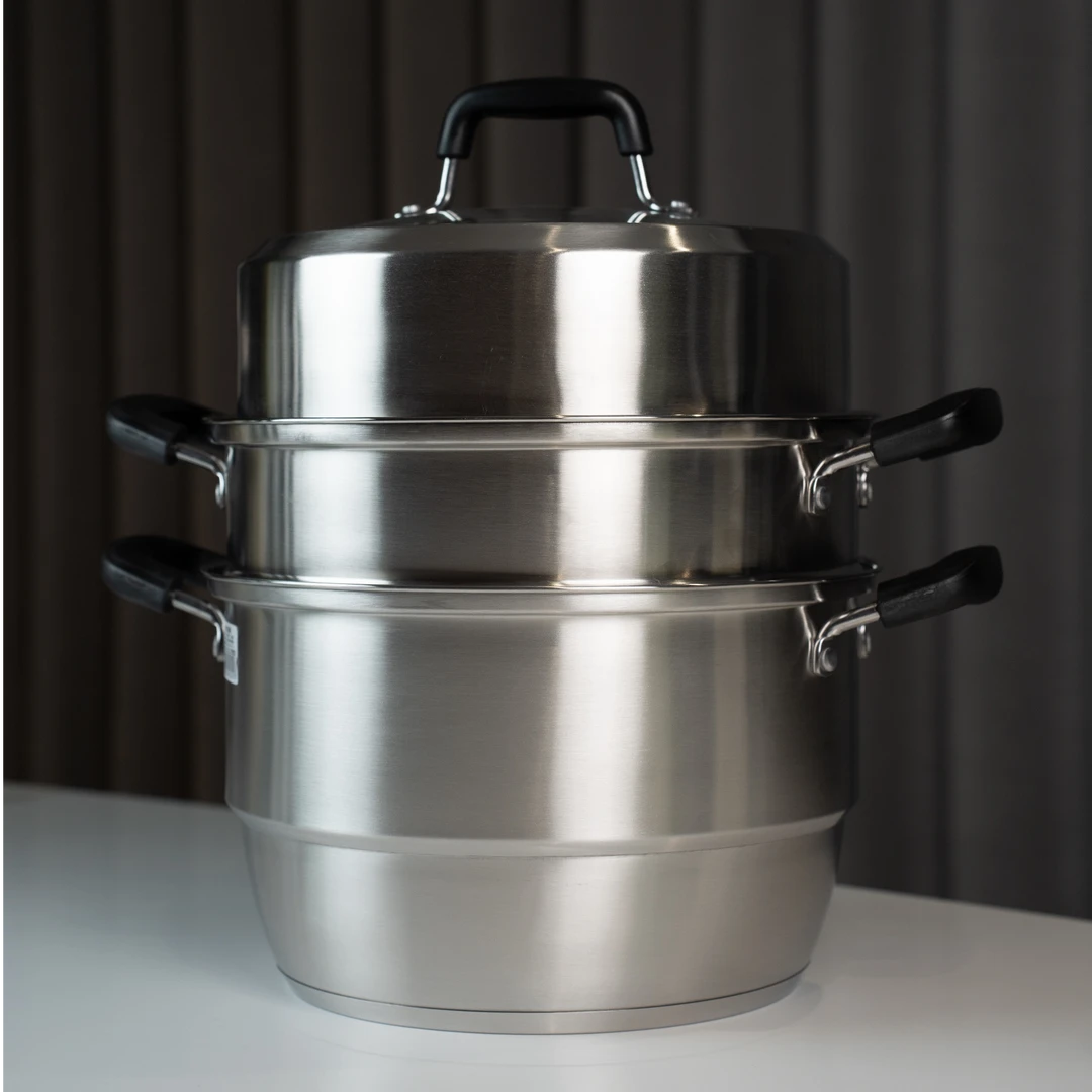 【外公甄选】臻膳复底304不锈钢三层蒸锅28cm