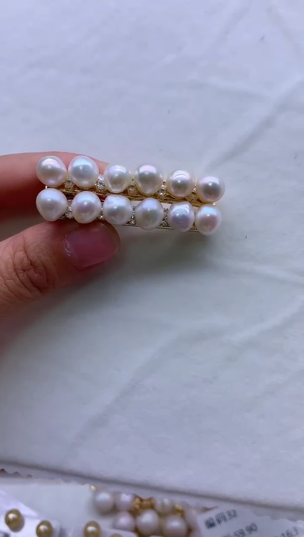 【闪购商品】淡水珍珠发夹合金多发其一