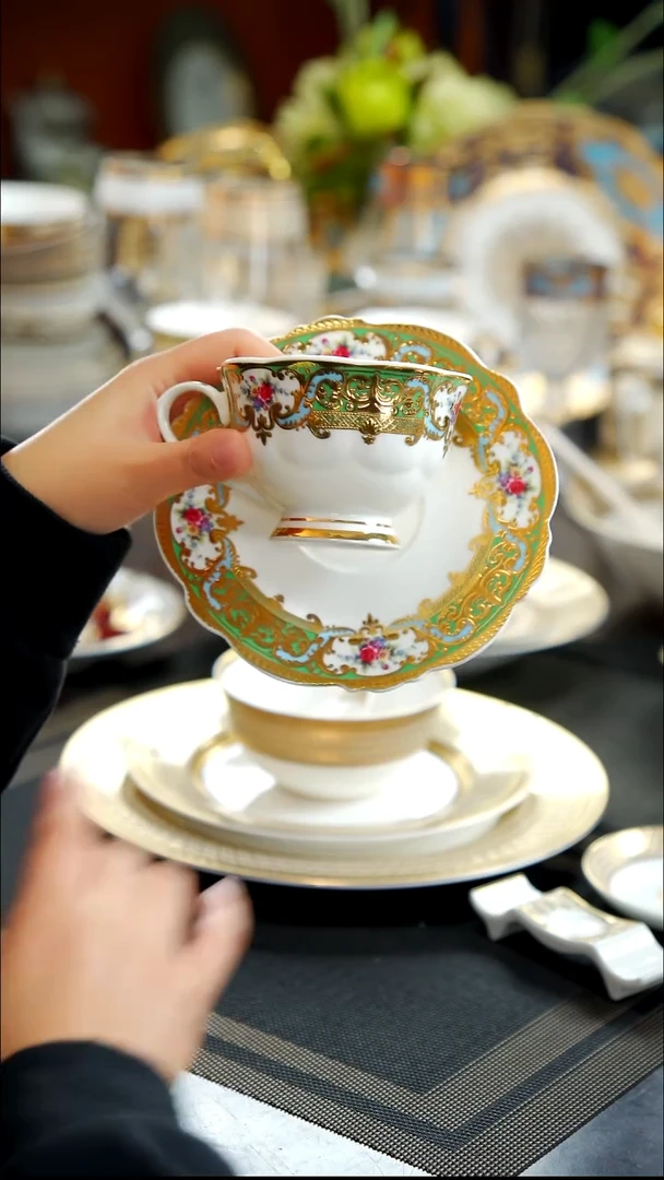 瓷片咖啡杯碟   1套