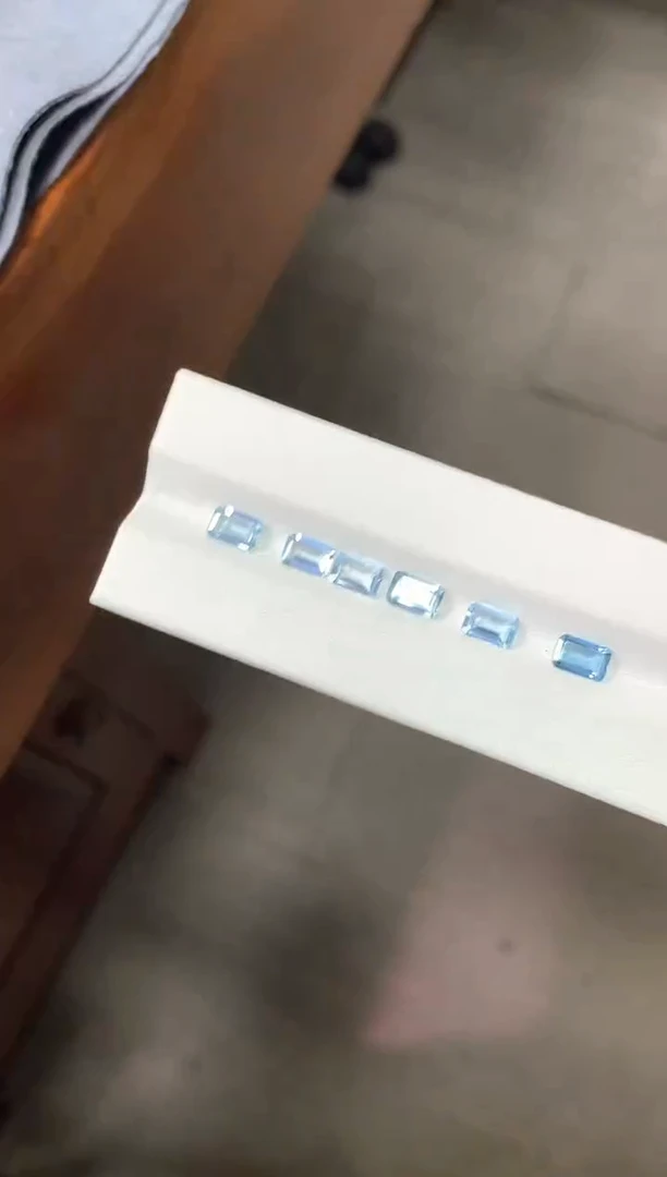 裸石海蓝宝石一组6粒 62