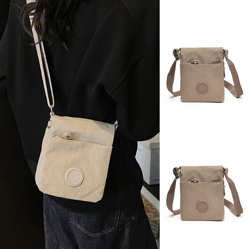 春夏季高级感斜挎小包包女2025新款尼龙布单肩百搭轻便休闲包