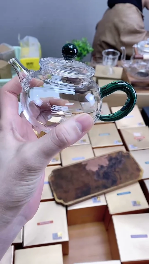 【闪购商品】孤品风谜墨绿色灵珠壶