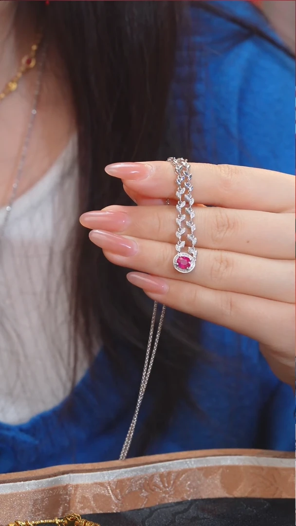 【闪购商品】红宝石项链18K金镶嵌（0.93ct）@@Q1028